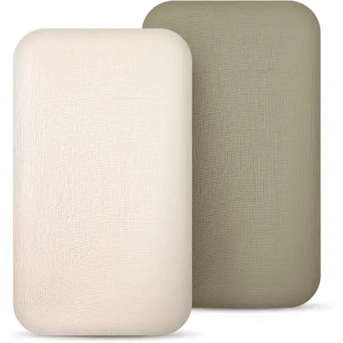 lulumoon Muslin Bassinet Sheets for Baby: Soft Bedside Sleeper Bassinet Fitted Sheets for Boys and Girls