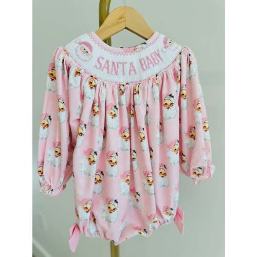 Santa Baby Smocked Bubble