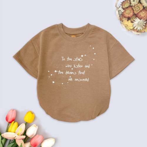 To The Stars Who Listen And The Dreams That Are Answered Baby Romper, Night Court Baby Bodysuit, Bookish Gift, Baby Girl Summer Outfit
