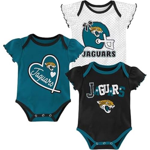 Outerstuff NFL Teams Newborn Baby and Infant Short Sleeve Bodysuit 3-Pack (0-18M)