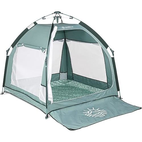 Baby Delight Go with Me Villa Portable Tent and Playard | Kids Tent and Playhouse | Indoor and Outdoor | Green Garden