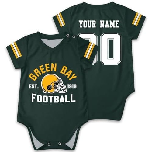 OAOANS Baby Clothes Custom Name Number Personalized Sports Baby Jersey Clothing Newborn Toddler Apparel 0-24 Months Gifts