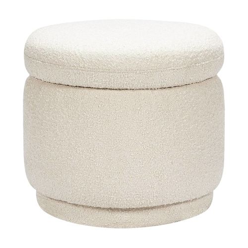 Babyletto Enoki Storage Ottoman in Ivory Boucle, Greenguard Gold and CertiPUR-US Certified