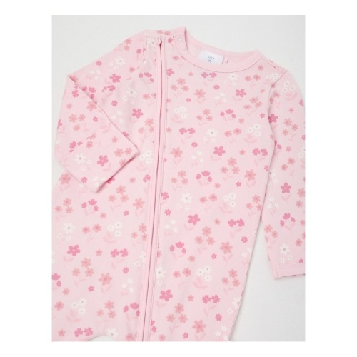 Essentials Tonal Ditsy Floral Coverall in Light Pink