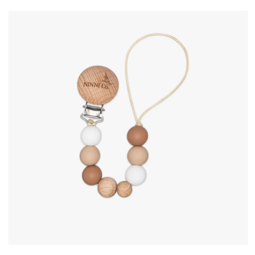 Hazelnut Pacifier Clip - Ninni Co