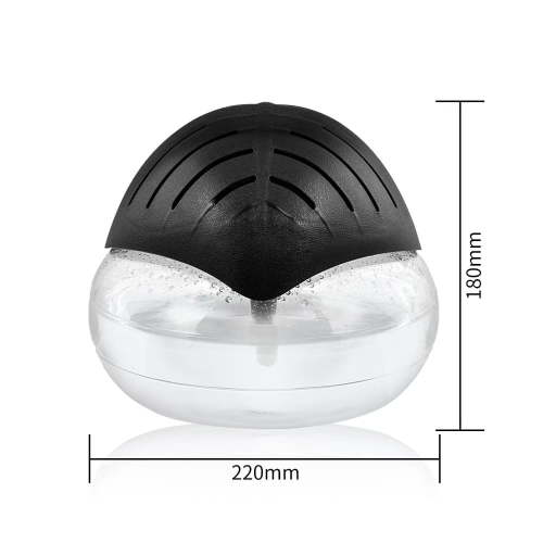 Air Purifier (Black) - Water Filter Air Washer For Home and Office - Essential Oil Aroma Diffuser With LED Night light - Small Air Cleaner For Smoke and Pets