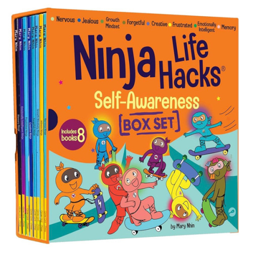 Ninja Life Hacks Self Awareness 8 Book Box Set (Books 41-48: Frustrated Ninja, Nervous Ninja, Jealous Ninja, Growth Mindset Ninja, Forgetful Ninja, ... Emotionally Intelligent Ninja, Memory Ninja)