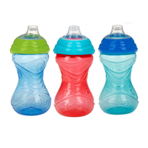 Clik-It Soft Spout Easy Grip Sippy Cup (3 Pack)
