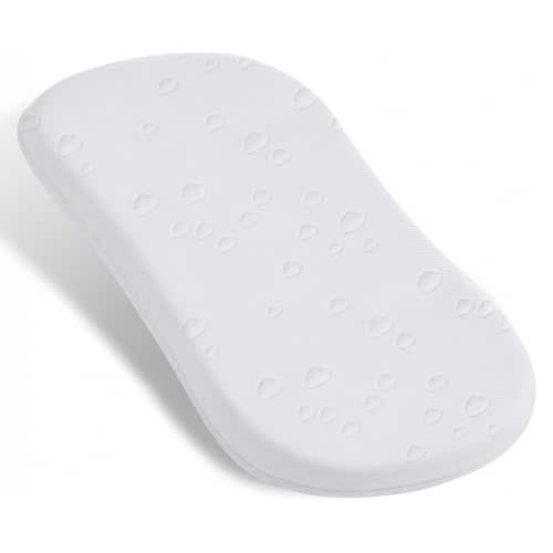 Bassinet Mattress Pad, 30" x 18" x 2" Dual Layer Memory and High Density Foam Mattress, Waterproof Breathable Soft Cover Fit for Halo Bassinest, Swivel/Flex/Glide/Premiere/Luxe Series Sleeper
