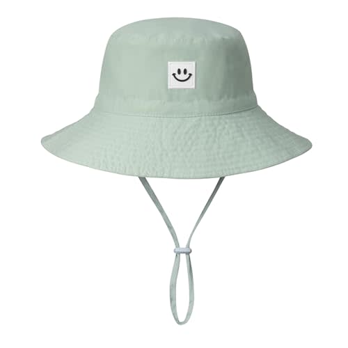 MaxNova Baby Sun Hat Smile Face UPF 50+ Toddler Bucket Hat for Boys Girls 0-7 Years