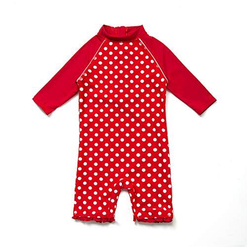 Bonverano(TM) Kids UPF 50+ Sun Protection S/S One Piece Zip Sun Suit With Sun Hat (3-6 months, Colorful fish)