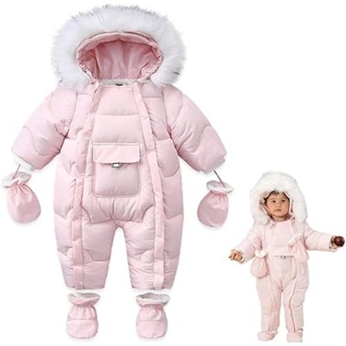UVIPC Baby Toddler Winter Thick Coat Snowsuit Snow wear Romper Footie Outwear with Hooded
