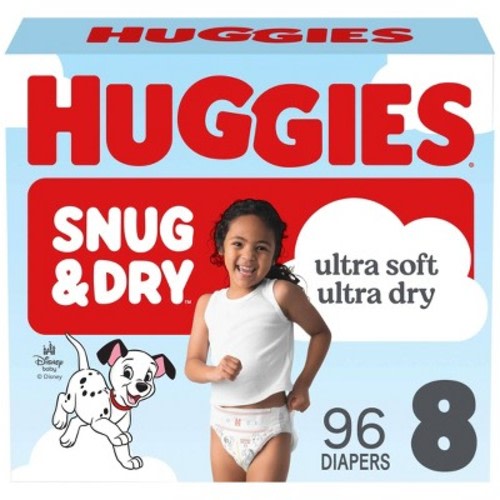 Huggies Snug & Dry Ultra Soft Diapers   - Size 8 - 96ct
