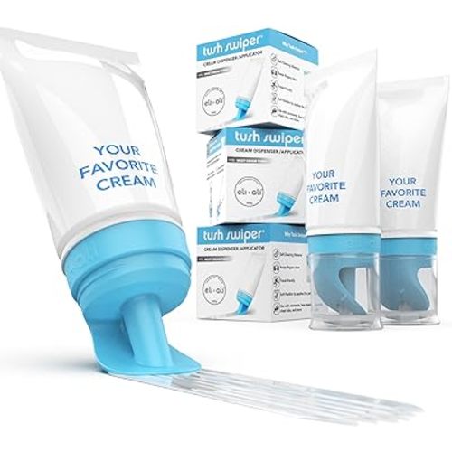 Eli & Ali Tush Swiper - Diaper Rash Cream & Butt Paste Applicator - Universal Fit for Most Diaper Creams | Mess-Free & Hygienic Alternative to Cream Spatula - Carry Less Baby Gear - Blue, 3 Pack