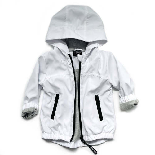 Zip-up Windbreaker - White