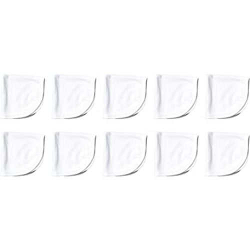 HonestBaby 10-Pack Organic Cotton Baby-Terry Wash Cloths, Bright White, One Size,10 Count (Pack of 1)