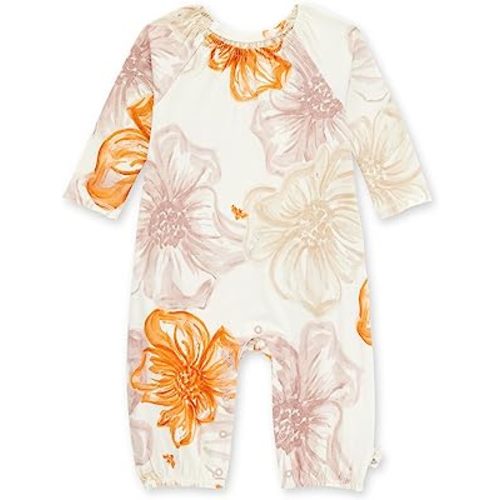 Burt's Bees Baby Baby Girls' Romper Jumpsuit, 100% Organic Cotton One-Piece Coverall, Flowers for You