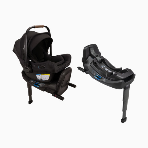 Nuna PIPA aire rx & Car Seat Base Bundle - Caviar/Cognac