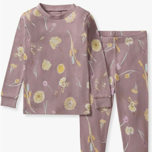 Burt's Bees Baby Girls Organic Cotton Pajamas, Toddler PJ Set, 2-PC