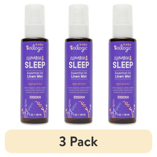 (3 pack) Oilogic Slumber & Sleep Essential Oil Linen Spray, Baby Sleep Spray, 4 oz