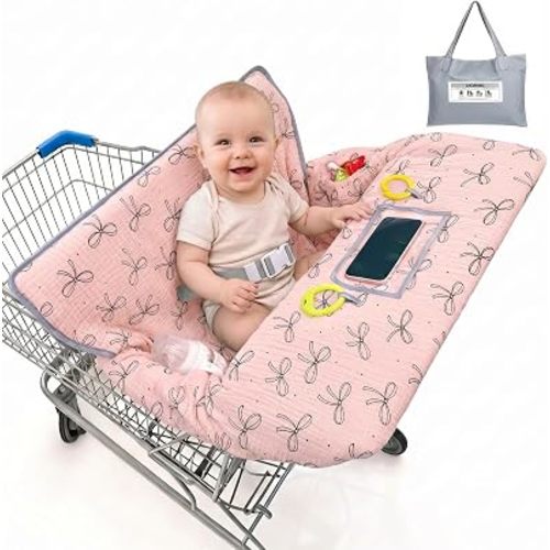 Muslin Shopping Cart Cover for Baby Soft Breathable Full Coverage