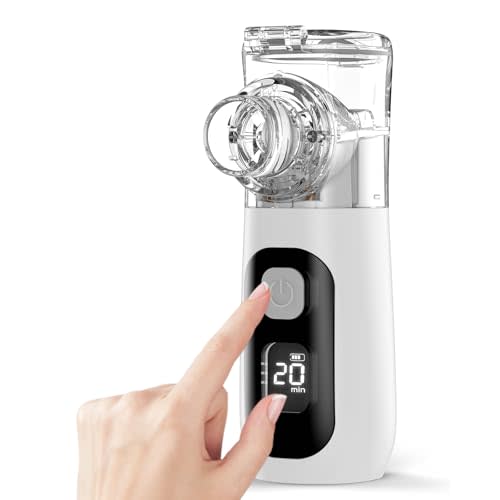 The SWIRLER Nebulizer, Smart Digital Display Portable Nebulizer for Adults and Kids, Portable Nebulizer Machine for Breathing with Mouthpiece and Mask, Handheld Nebulizer for Travel and Home Use-05