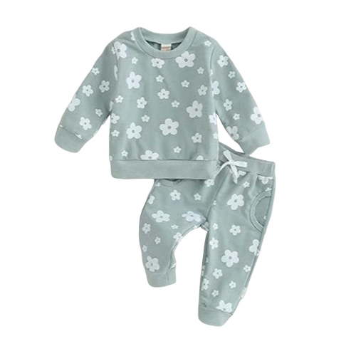 HCPDER Toddler Outfits For Girls Winter Clothes Girl Girl Fall Winter Clothes Toddler Outfit Letters Graphic Crewneck Sweatshirts + Joggers Pants Set 2-3 Years
