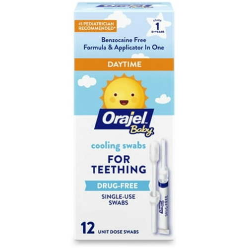 Orajel Baby Daytime Cooling Swabs for Teething, 12 Ea, 2 Pack