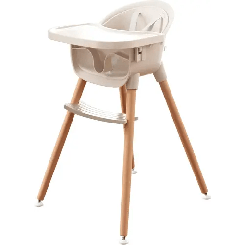 Fodoss 3-in-1 Wooden High Chair for Babies and Toddlers,Convertible Easy Clean Infant Highchair,Modern Design Silla para Comer De Bebe