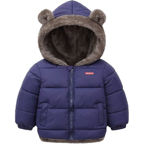 Fairy Baby Infant Baby Winter Coat Cute Teddy Bear Hooded Jacket Warm Fleece Outerwear Windproof Toddler Boys Girl 6M-4T