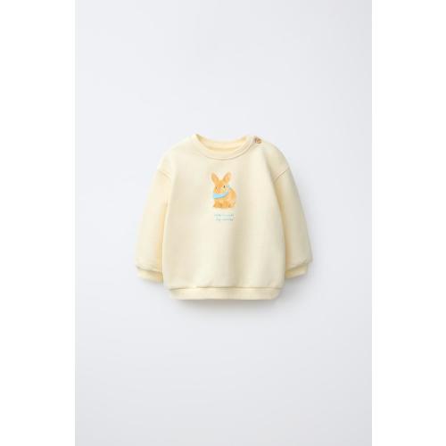 EMBROIDERED BUNNY SWEATSHIRT - Light yellow | ZARA United States