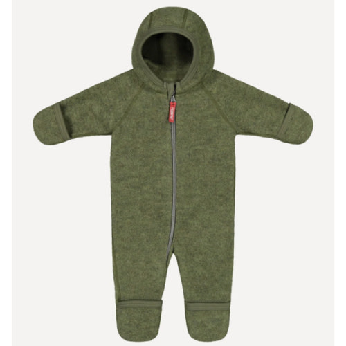 Baby overalls, wool fleece, moss, size: 70/80cm
