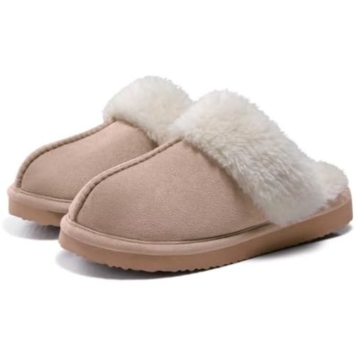 Women's Fuzzy Memory Foam Slippers Fluffy Winter House Shoes Indoor and Outdoor