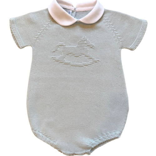 Mi Lucero Knit Blue Rocking Horse Bubble