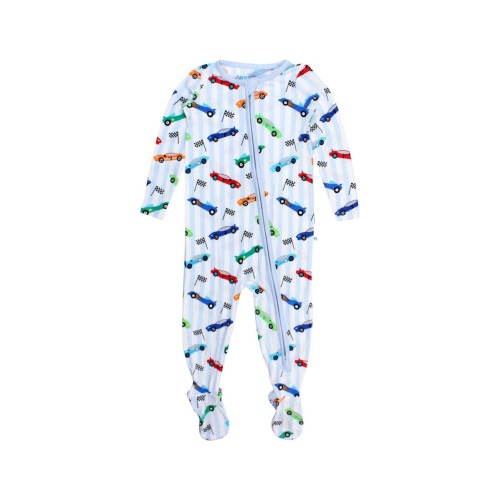 SoftSnooze Baby Boys One Piece Footie Pajamas, 6-12M