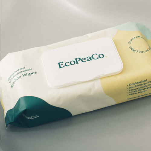 Box of Unbleached Biodegradable Bamboo Baby Wipes | Eco Pea Co.