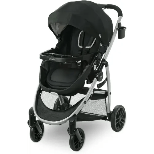 Graco Modes Pramette Stroller, 3-in-1 Baby Stroller, 3 Modes from Infant Car Seat Carrier, Infant Pramette, to Toddler Stroller, Reversible Seat, One Hand Fold, Extra Storage, Child Tray, Pierce