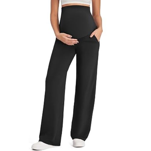 G4Free EverGoing Maternity Pants Over the Belly Pregnancy Work Trousers