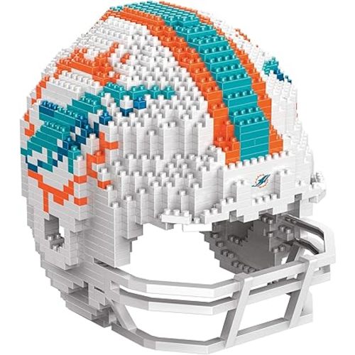 FOCO Miami Dolphins NFL 3D BRXLZ Puzzle Replica Helmet Set 1Z