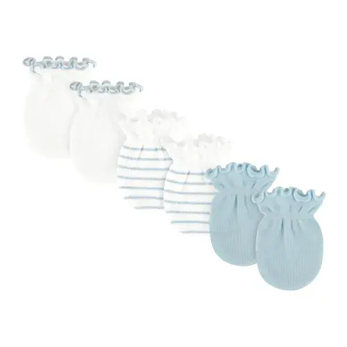 4Baby 3 Pack Scratch Mittens Blue | Baby Bunting AU