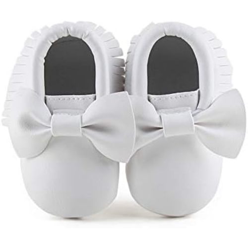 CENCIRILY Infant Baby Fringe Moccasin Slipper Boys Girls Tassel Suede Leather Toddler Sneakers Soft Sole First Walking Loafers Crib Shoes