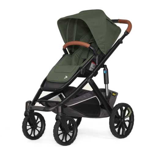Veer Switch&Roll Luxe Single-to-Double Stroller Bundle with Leather Kit - Green Jasper (One Box)