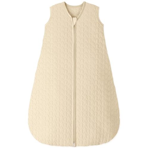 Unnivoll Baby Sleep Sack 6-12 Months 1.0 Tog Baby Wearable Blanket Cotton Sleeping Sack Quilted Baby Sleep Bag with 2-Way Zipper for Infant Newborn Yellow