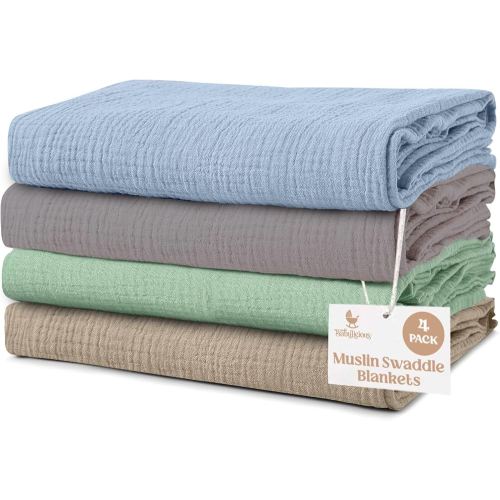 Amazon.com: Muslin Swaddle Blankets - 4 Pack | Muslin Baby Blanket for Newborn Boy/Girl | Soft&Breathable Receiving Blankets | Newborn Swaddle Blanket (47" x 47")| Baby Essentials,Registry & Gift- Serene Pastels : Baby