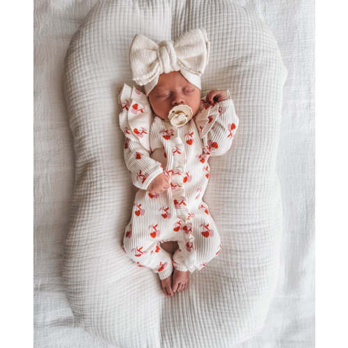 Índigo Dreams - Cherry Ruffle Romper