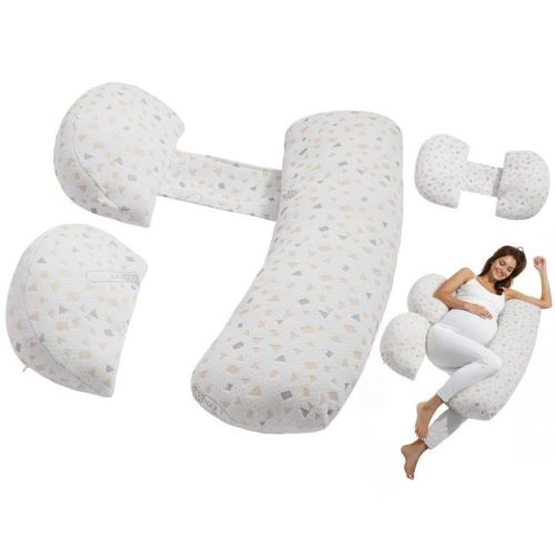 VEVOR Pregnancy Pillows for Sleeping, Adjustable Maternity Pillow for Pregnant Women,Soft Pregnancy Body Pillow with Removable & Washable Cover,White