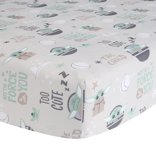 Lambs & Ivy Star Wars Cozy Friends Baby Yoda/Grogu Fitted Crib Sheet