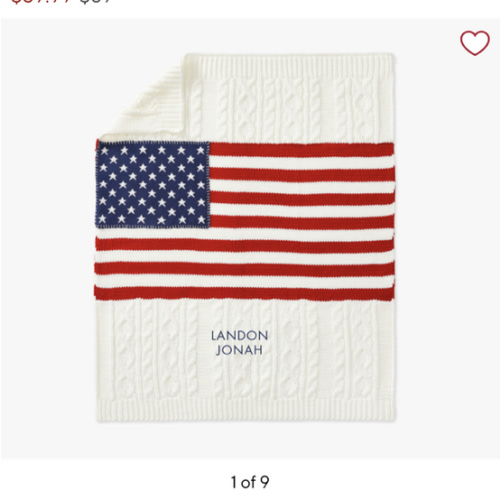 American Flag Baby Blanket