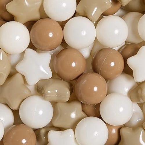 TRENDPLAY Star Ball Pit Balls for Toddlers -50 100 200 Count Star Balls Different Shapes, Non-Toxic Plastic Balls for Safe Play, Boys Girls Festival Party Decoration