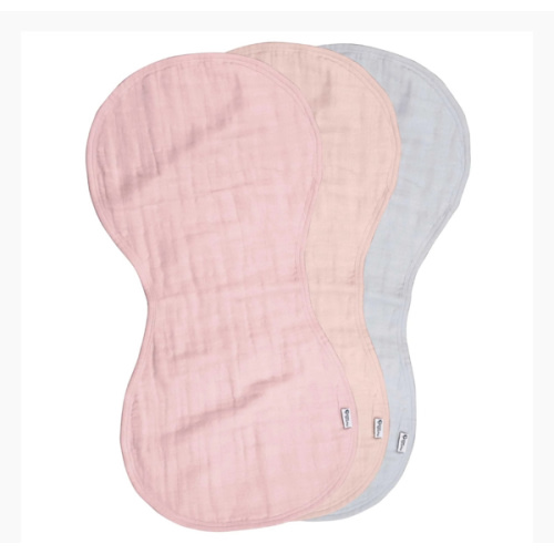 3-Pack Organic Cotton Muslin Burp- Rose Set